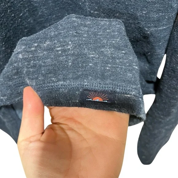 FAHERTY Men's Blue Heathered Henley Shirt - Picture 3 of 9